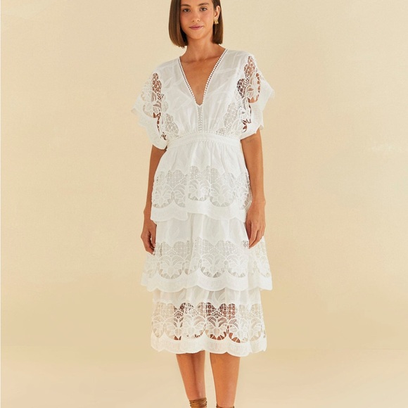 NWT Farm Rio Richelieu Midi Dress Sz S - Picture 1 of 11